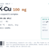 GHK-Cu 100mg vial label artwork — research-use-only designation and batch data zone