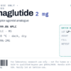 Semaglutide 2mg vial label artwork — research-use-only designation and batch data zone