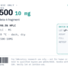 TB-500 10mg vial label artwork — research-use-only designation and batch data zone