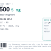 TB-500 5mg vial label artwork — research-use-only designation and batch data zone