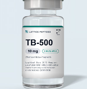 TB-500 research peptide vial with lot-verified label — Lattice Peptides