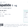 Tirzepatide 5mg vial label artwork — research-use-only designation and batch data zone